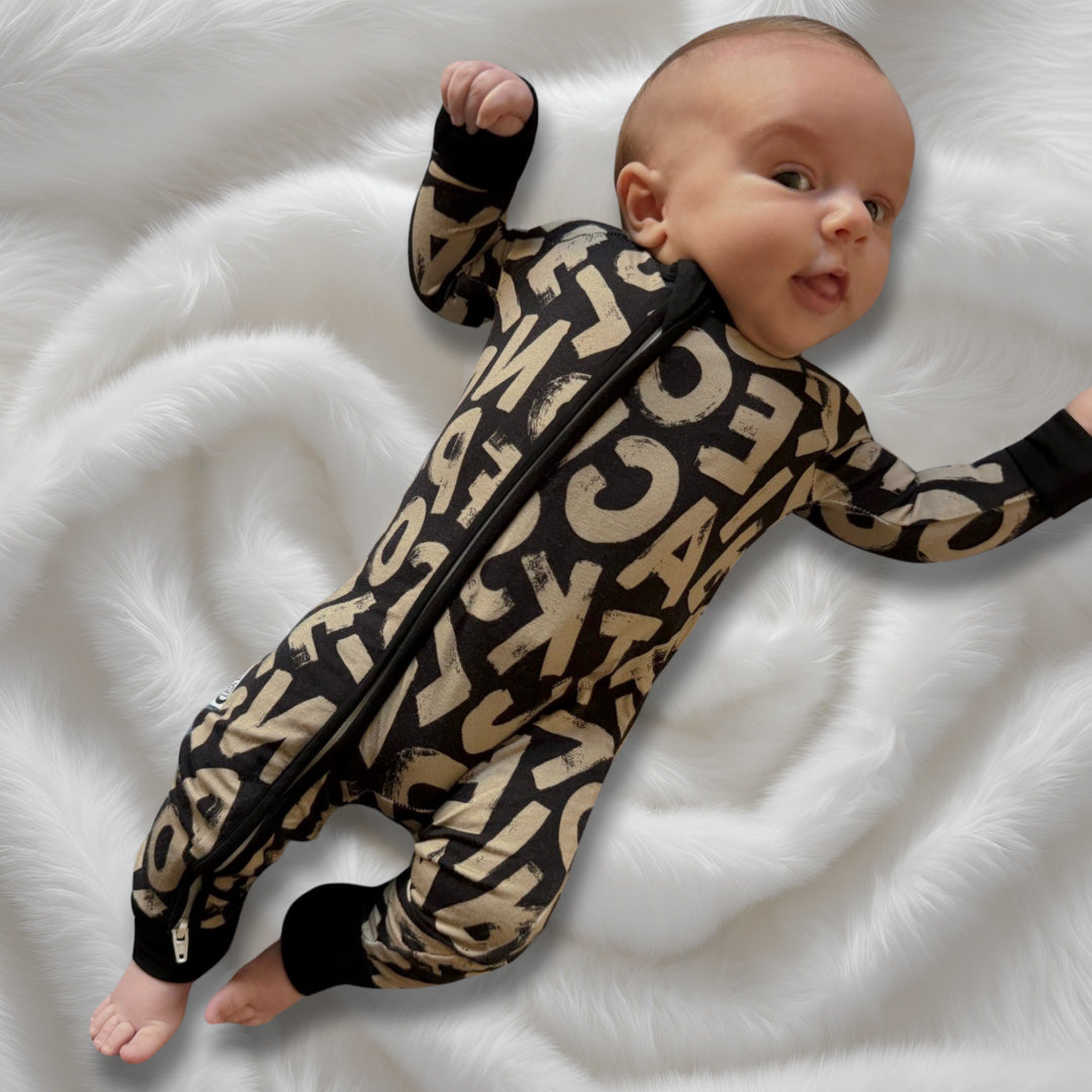 ABC - Baby Bamboo Zip Pajama