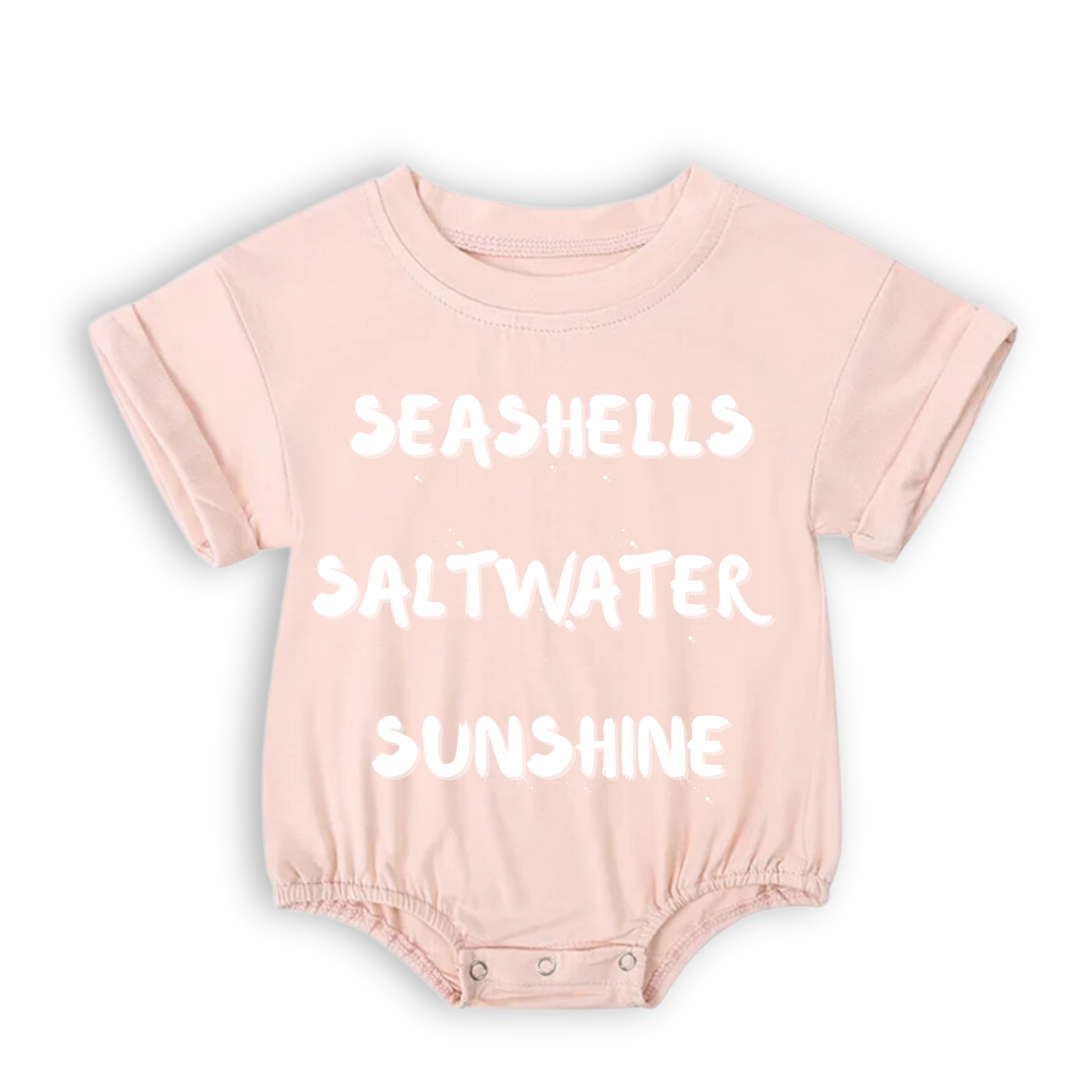 Seashells Sunshine Saltwater Bamboo Bubble Romper