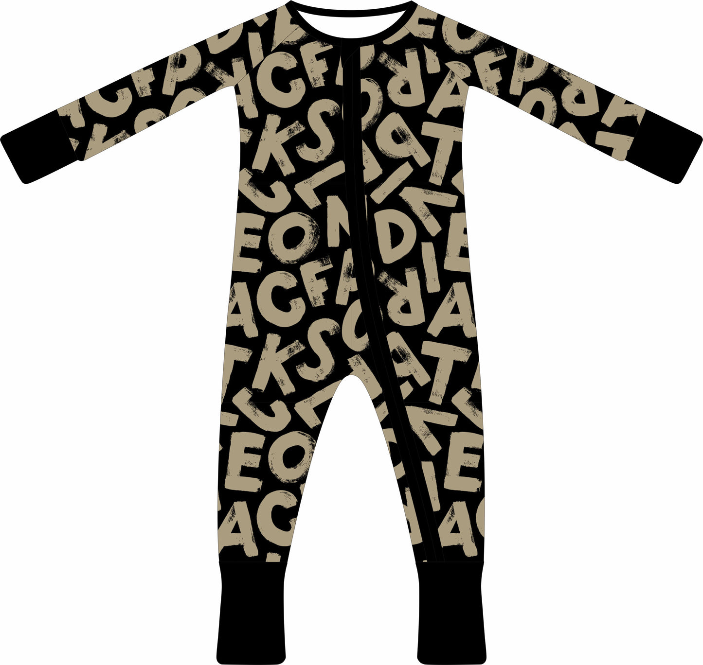 ABC - Baby Bamboo Zip Pajama