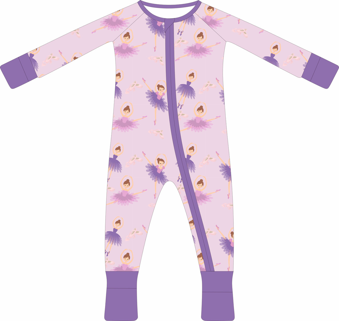 Tiny Dancer - Baby Bamboo Zip Pajama