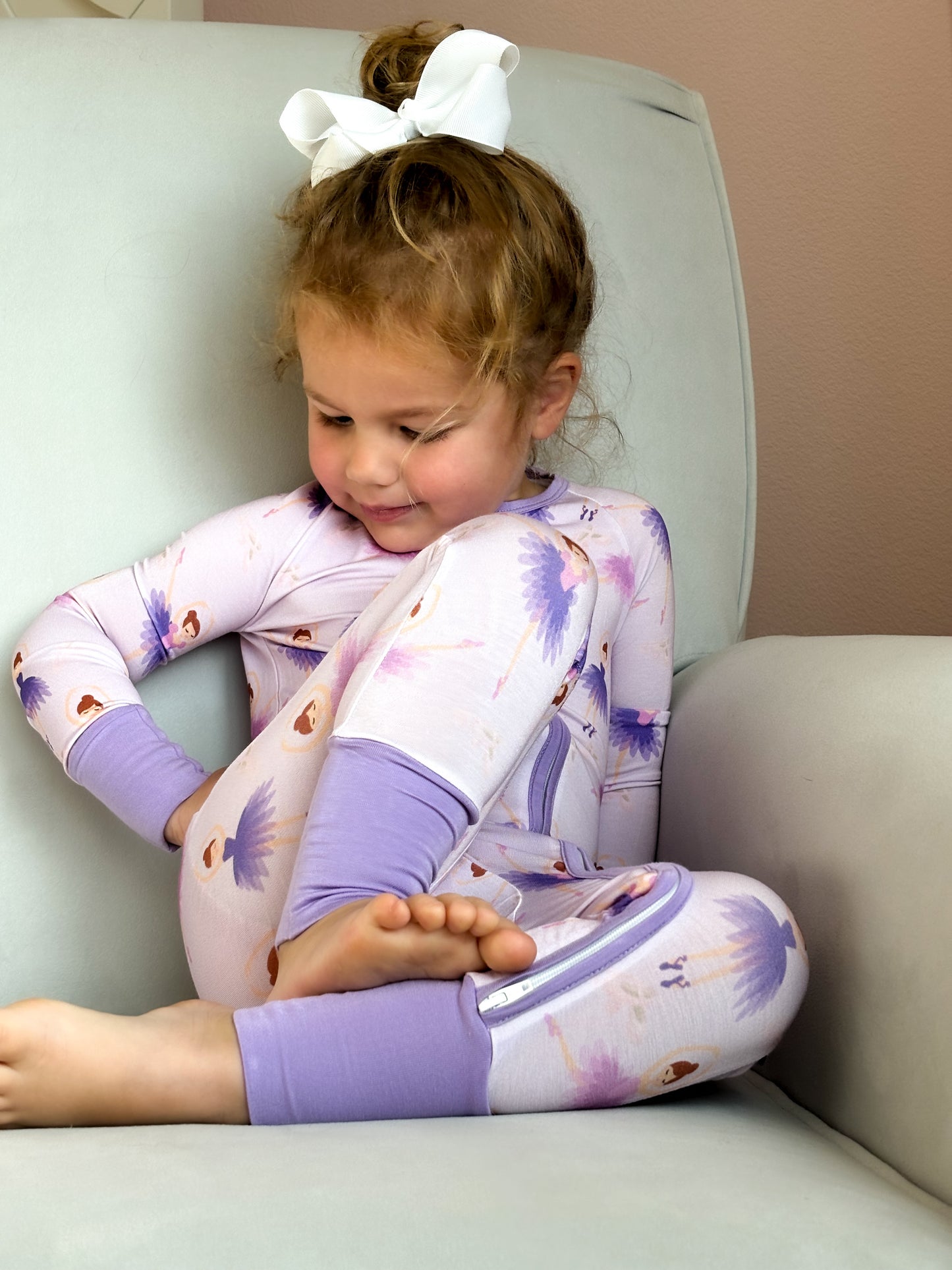 Tiny Dancer - Baby Bamboo Zip Pajama