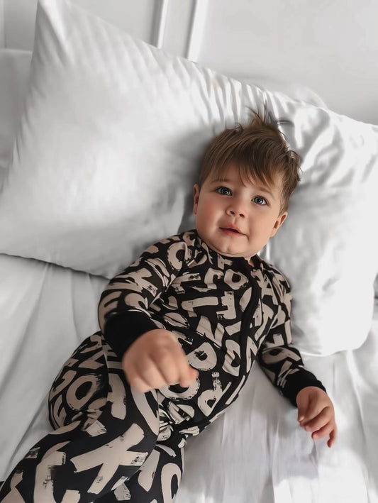 ABC - Baby Bamboo Zip Pajama